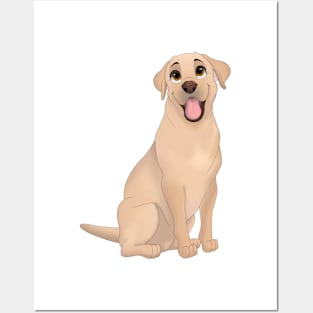 Yellow Labrador Retriever Dog Posters and Art